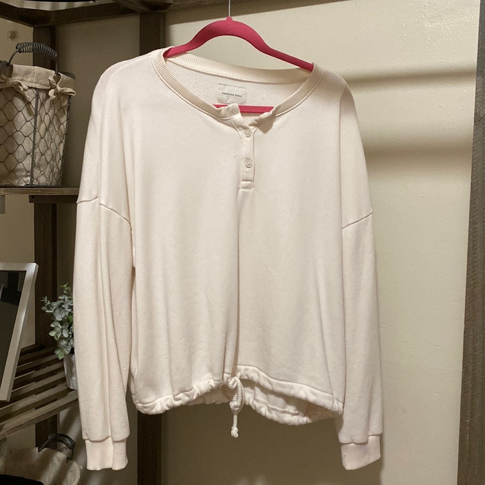 American Eagle Pullover Crewneck with Bottom Tie